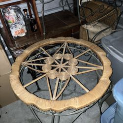 Wicker Dining Table No Glass