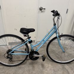Raleigh Detour 3.5 Step-Thru Comfort Hybrid - Blue