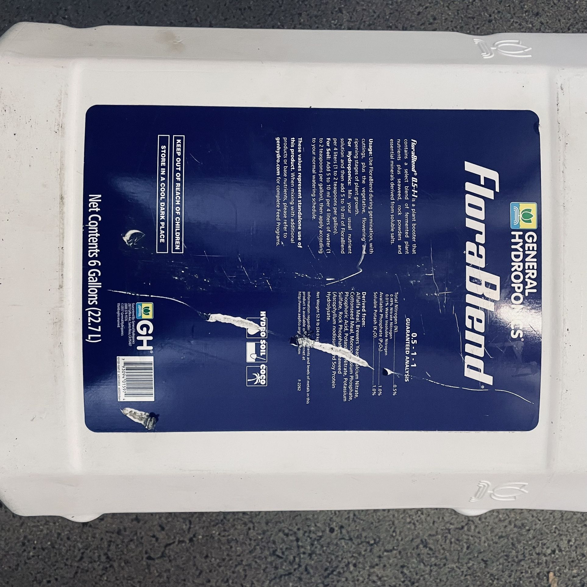 General Hydroponics Florablend Vegan 6 Gallons gh florablend 6G Business equipment