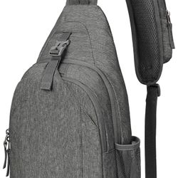 G4Free Sling Bag RFID Blocking Sling Backpack Crossbody Chest Bag Daypack for Hiking Travel Dimgray 