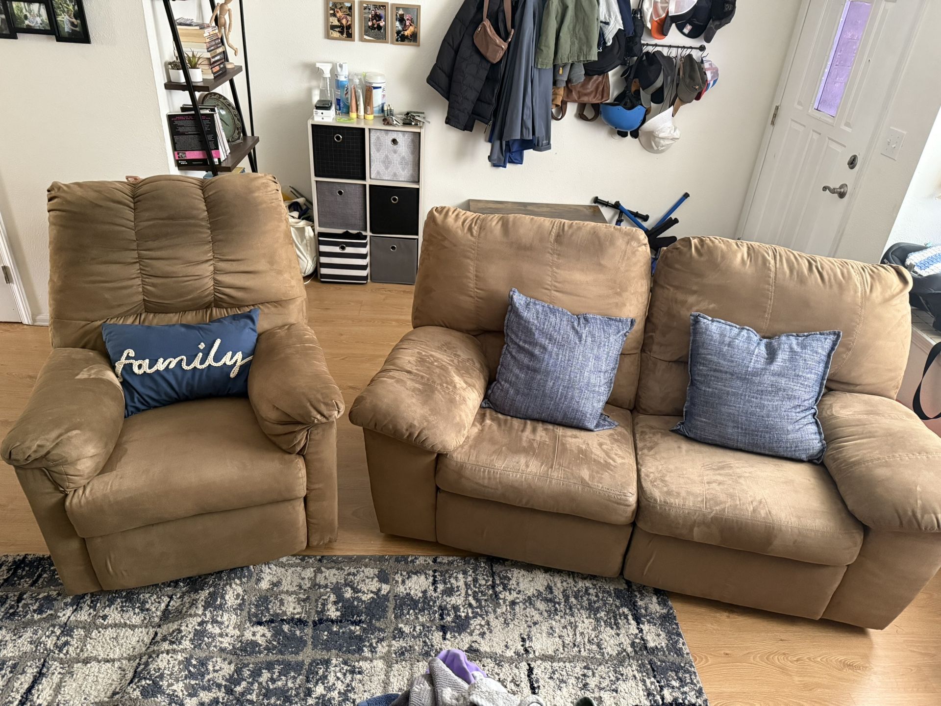 Reclining Couch & Chair Set