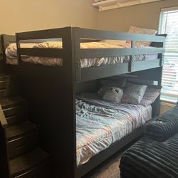 Full Size Bunk Bed Frame With Stairs