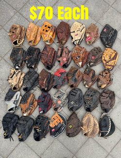 Baseball Gloves $70 each firm have more equipment available