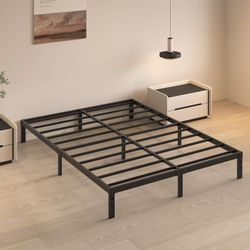 Queen Size Bed Frame Heavy Duty Metal, 10-inch High