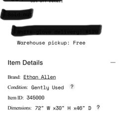 Ethan Allen Dining Table With Extension And Table Pads