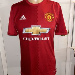 Manchester United 2016 2017 Adidas Home Jersey Mens Red Kit Shirt Soccer Sz S