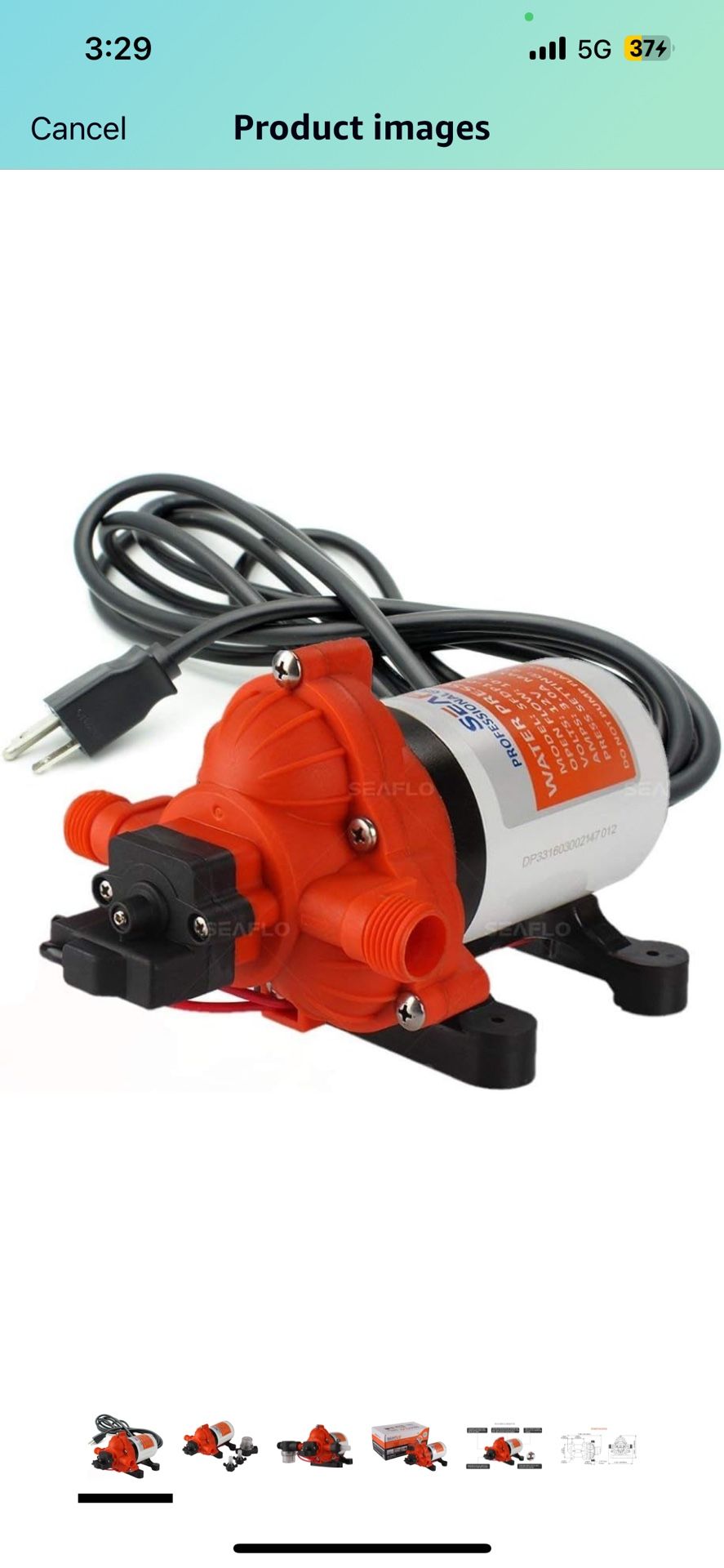 Pompe à Eau Pression 115V AC – 3,3 GPM – 45 PSI – Auto-amorçante – Modèle SFDPA1-033-045-33