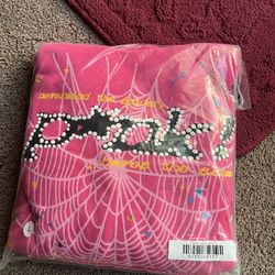 Pink Spider Hoodie Size L