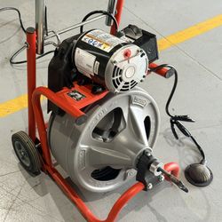 New RIDGID K-400 Drain Cleaning Snake Auger 120-Volt Drum Machine with C-32IW 3/8 in. x 75 ft. Cable ***Missing the 4-Piece Tool Set & Gloves****
