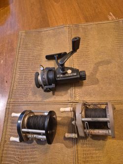 Three fishing spinning reels