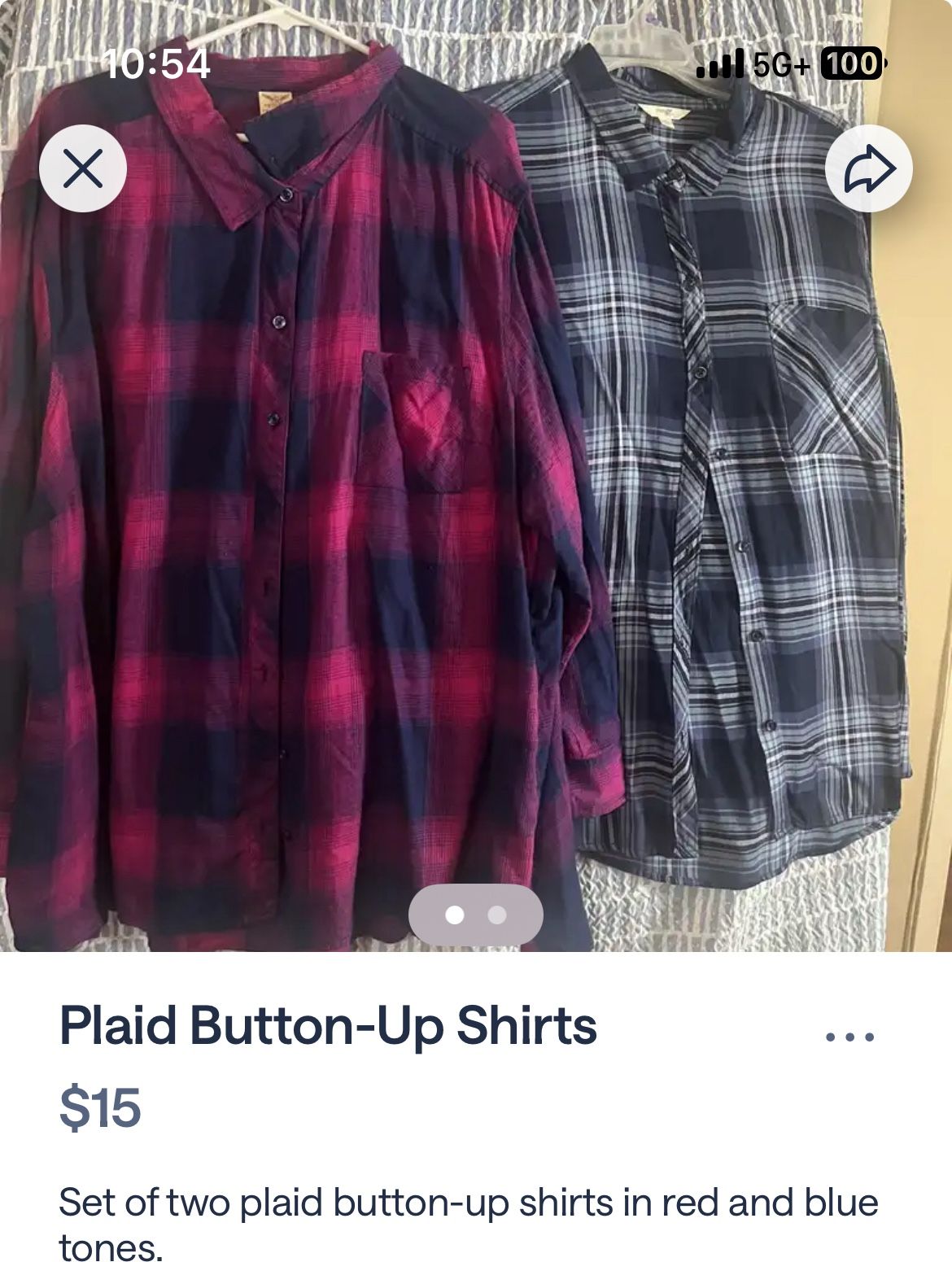 Multi-color Plaid Shirts
