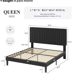 Black Queen Headboard And Base