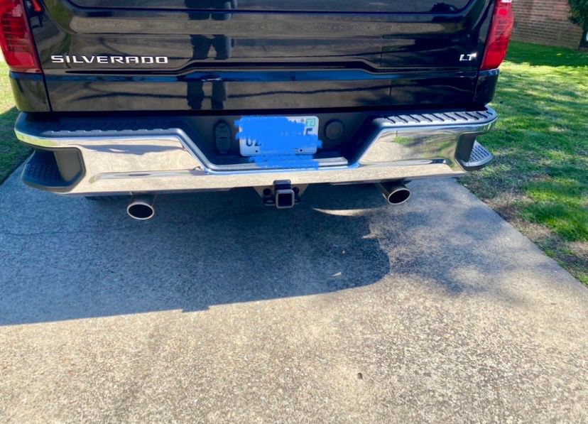 2022 Chevy Silverado 1500 Dual Exhausted With Flow Master 40 Series 2 Chamber Outlet With 4” rolled SS Tips