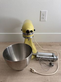 KitchenAid Hobart K45SS Vintage Yellow 10 Speed Tilt Head Stand Mixer 4.5Qt Bowl
