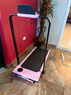 ANCHEER Foldable Walking Treadmill Pink