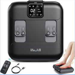 New-lifechill Cordless Electric Foot Massager with 10 Levels & 15-Min Auto-Off – Up & Down Percussion for Plantar Fasciitis & Neuropathy, Perfect for 