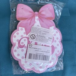 Pink Bow Photo Banner 1st Birthday