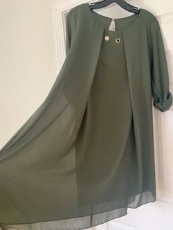 👗Italian chiffon open back dress, M