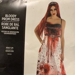 NEW BLOODY PROM DRESS HALLOWEEN COSTUME