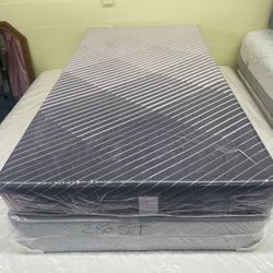 Brand New, Dreamer 6” Firm Foam, Twin Size Mattress With Used Box Spring, Box Spring Are Sanitized,