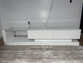TV Stand with Two Media Storage Cabinets