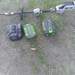 Ego Electric Weed Whacker With 2 Batteries And Charger