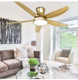 52" Gold Ceiling Fan with Lights