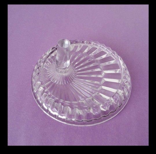 Vintage Avon 1980 The Fostoria  Clear Cut Glass Ring & Trinket Holder