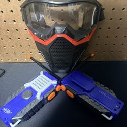 Nerf Walkie Talkies (Pair) + Tactical Mask – Works Great