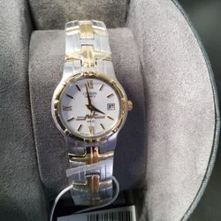 Citizen Woman's Watch Brand New In Box Satin Silver Gold Tone