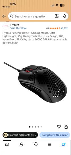 HyperX Pulsefire Haste Gaming Mouse Black