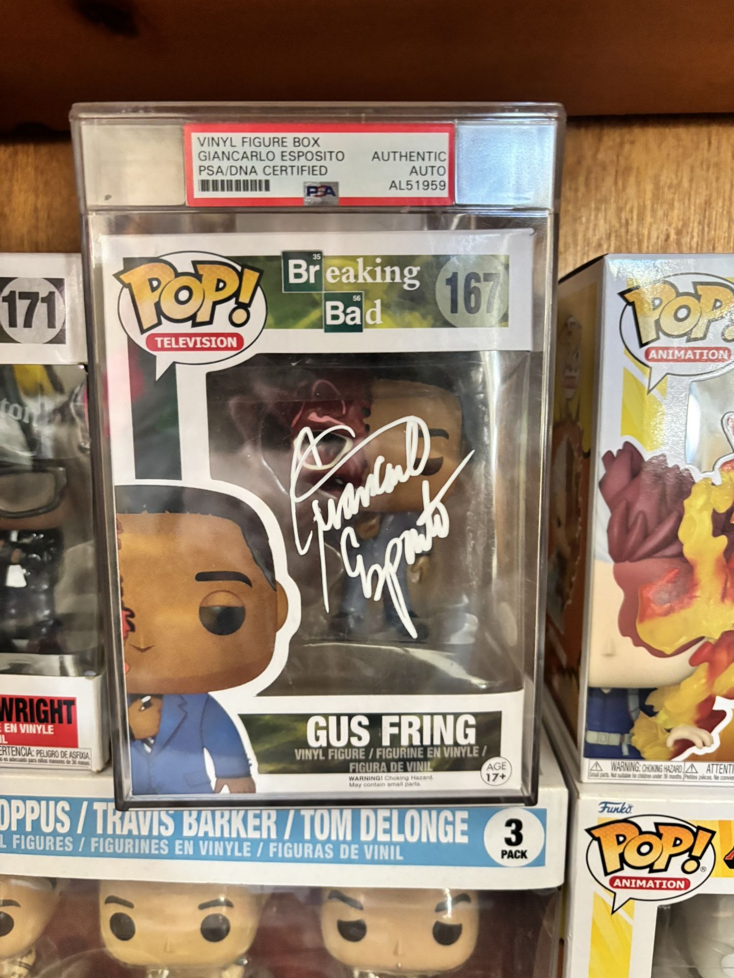 Giancarlo Esposito Signed Breaking Bad Gus Fring Funko Pop Beckett PSA
