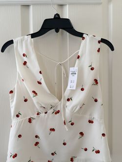 Cherry Print Sleeveless Top – Size XS