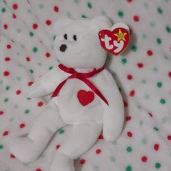 TY Valentino The Bear Plush Beanie Baby Retired No Longer Sold In Stores