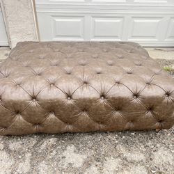 Leather Foot Ottoman 
