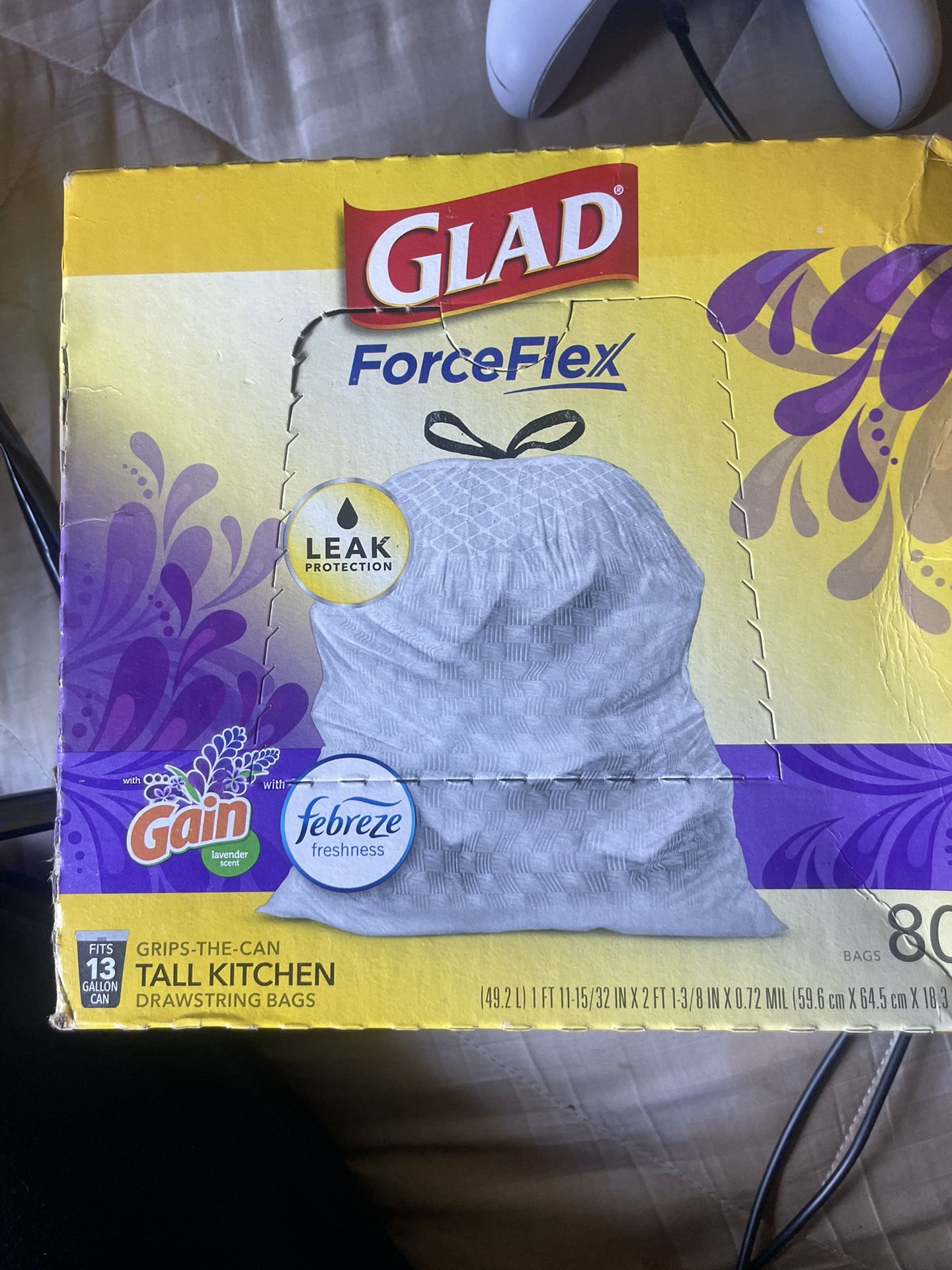 Glad Forefex Gain Freeze 13gallon With Drawstrings
