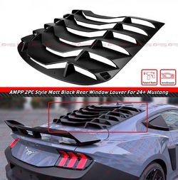 24-25 Ford Mustang Matte Black Rear Window Louver