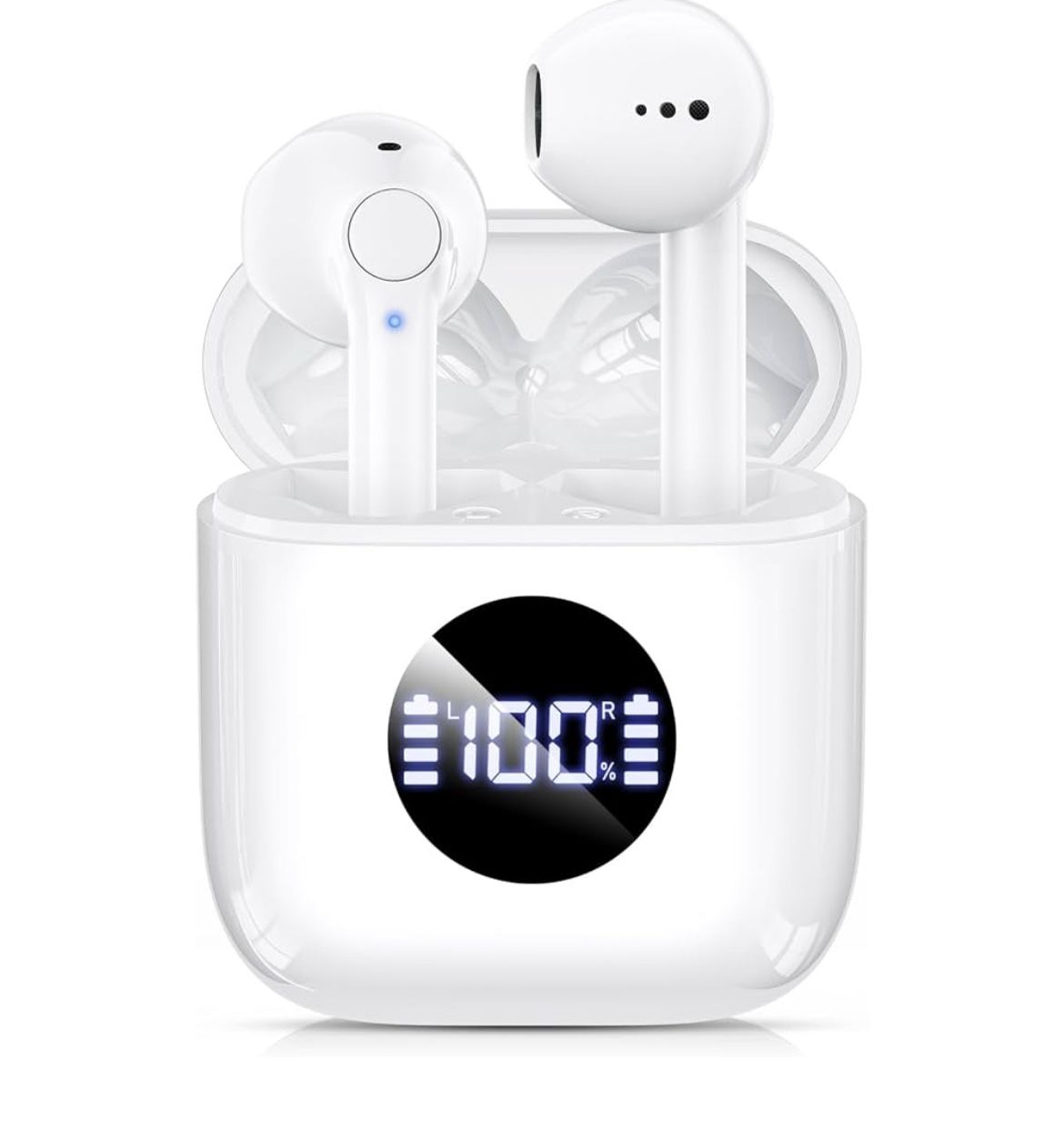 Brand: HIYDOO Wireless Earbuds, Bluetooth 5.3 Headphones with Charging Case, Lightweight in-Ear Stereo Earphones with Mic for Android/iOS Cellphone, W