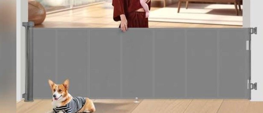 10/25#376 Retractable Baby Gates 34 inch Tall,