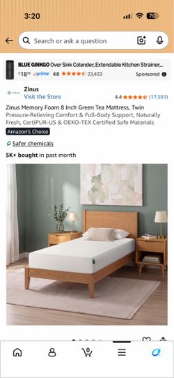 Twin memory foam mattress