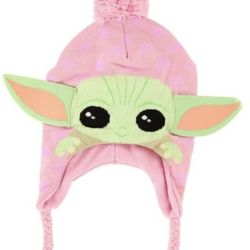 Baby Yoda GROGU Pink Hat And Glove Set