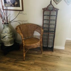 Vintage DVD Holder And Chair 