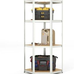 Tangkula 4-Tier Corner Shelving Unit 39"W x 31"D × 71"H