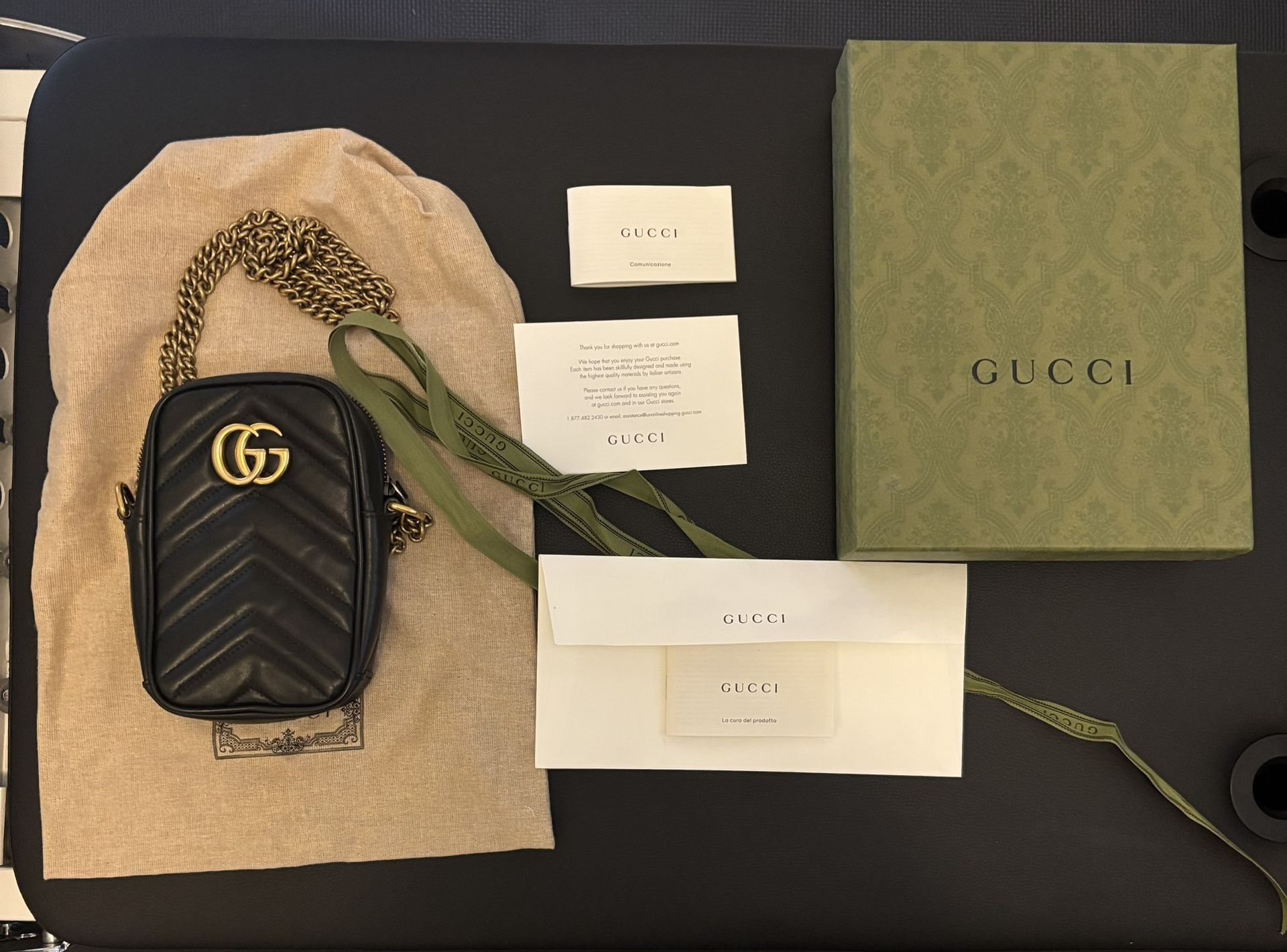 Authentic Double G Marmont Mini Gucci - Like New