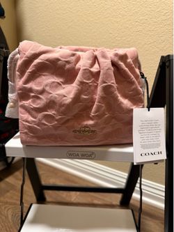 Pink denim Coach faye bag