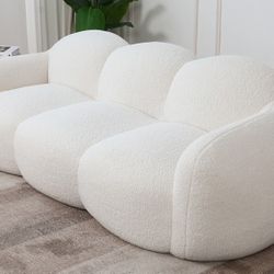 New 3 Seat Teddy Velvet Sponge Foam.  91x41x30H.  Free Delivery!