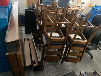 Counter Height Dining Table. 8 chairs