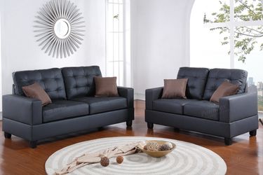 Brand new black/brown/gray 72" sofa + 58" loveseat