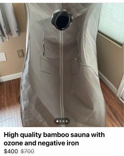 High Quality Bamboo Sauna With Ozone And Negative Iron