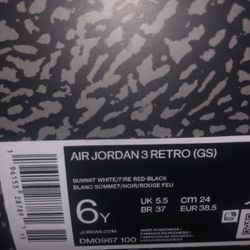 Jordan 3 White Cement Gs 